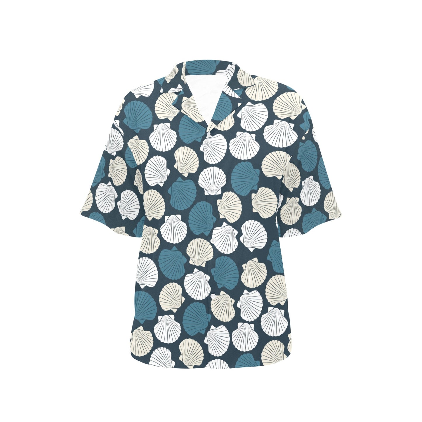 Seashell Print Design LKS3013 Women's Hawaiian Shirt