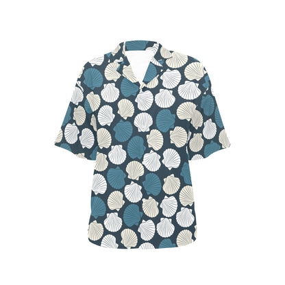 Seashell Print Design LKS3013 Women's Hawaiian Shirt