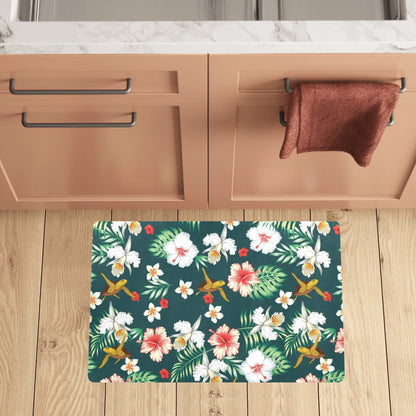Hawaiian Flower Design with SeaTurtle Print Kitchen Mat