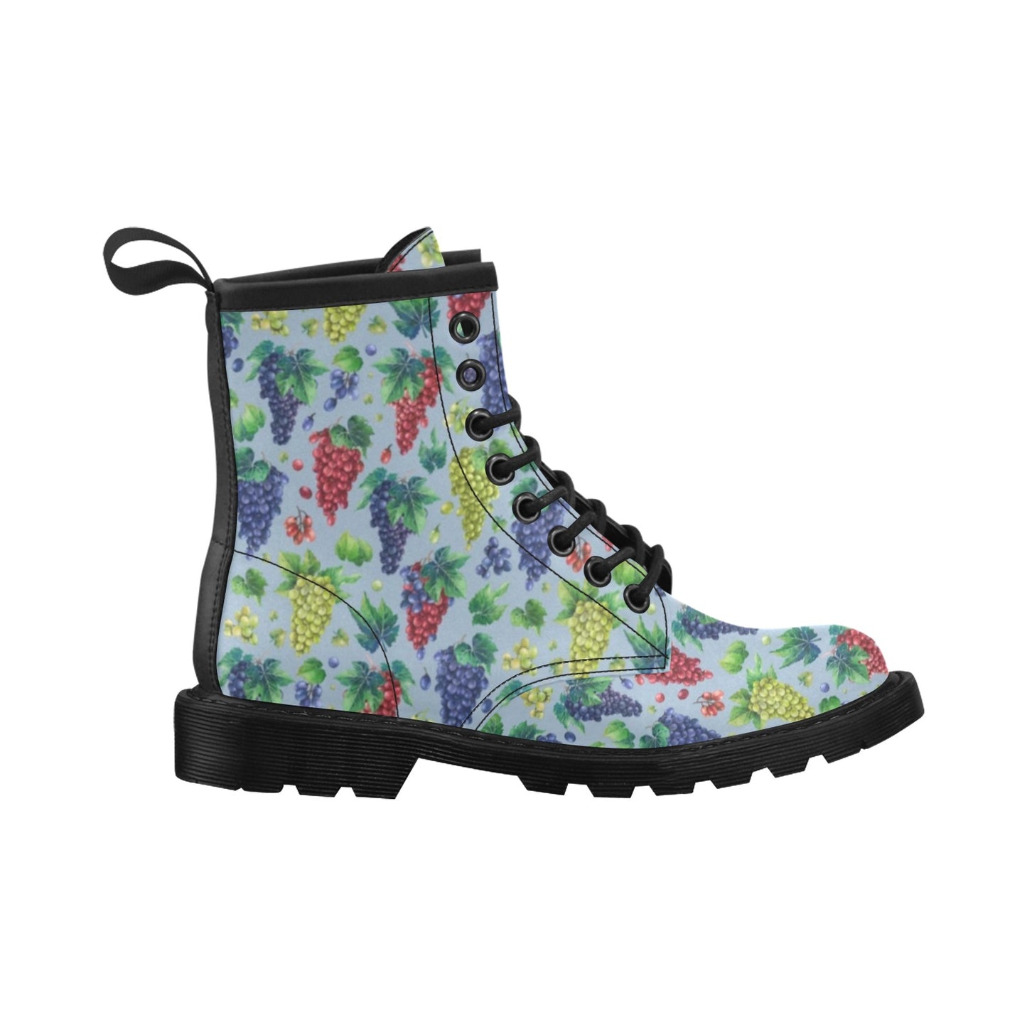 Grape Pattern Print Design GP06 Women's Boots