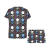 Skull Print Design LKS305 Women's Short Pajama Set