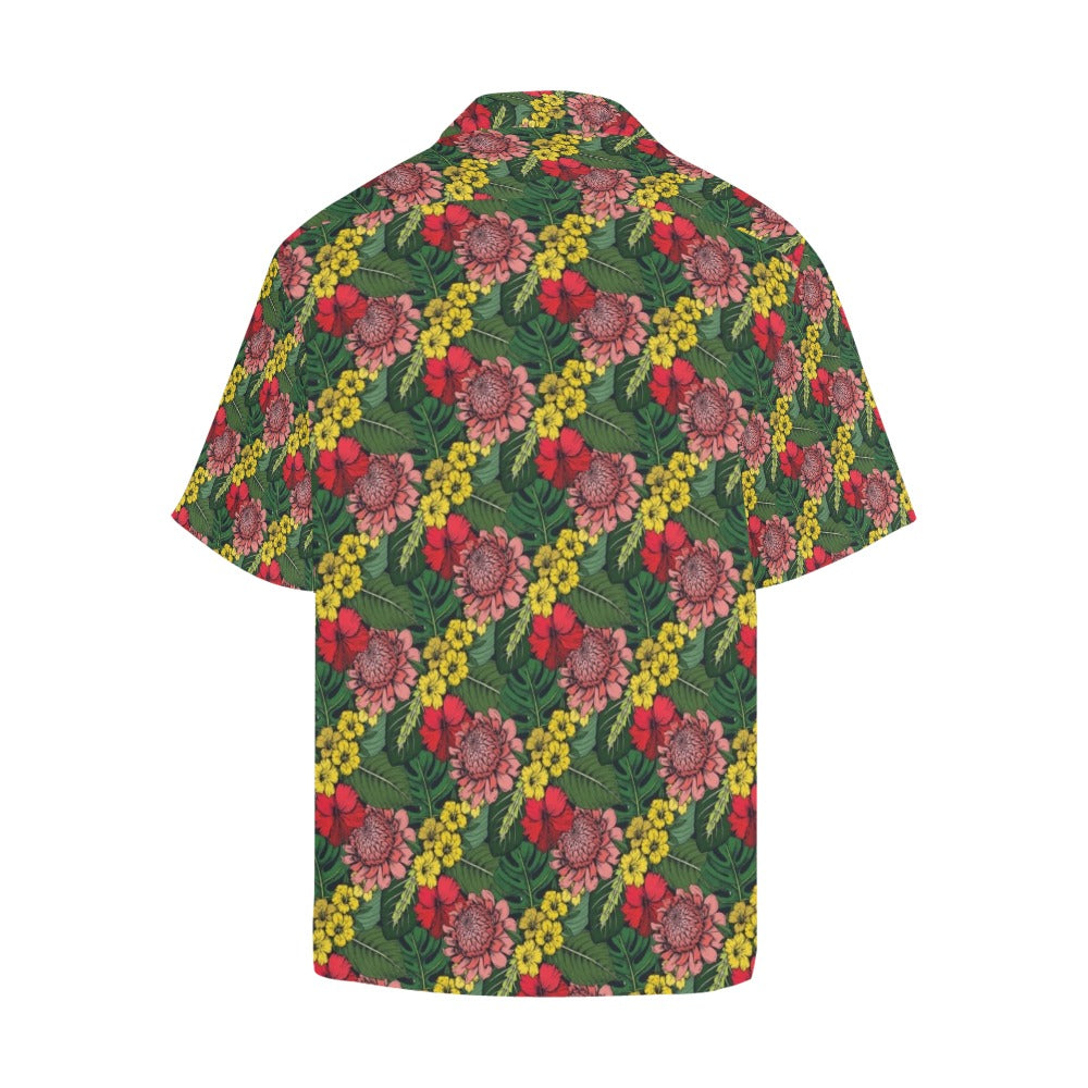 Summer Floral Print Design LKS305 Men's Hawaiian Shirt