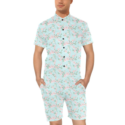 Cherry Blossom Pattern Print Design 02 Men's Romper