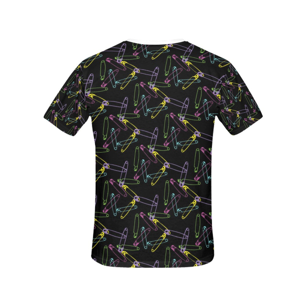 Safety Pin Print Design LKS304 Women's  T-shirt