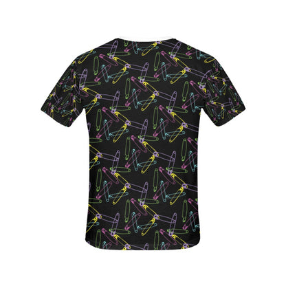 Safety Pin Print Design LKS304 Women's  T-shirt