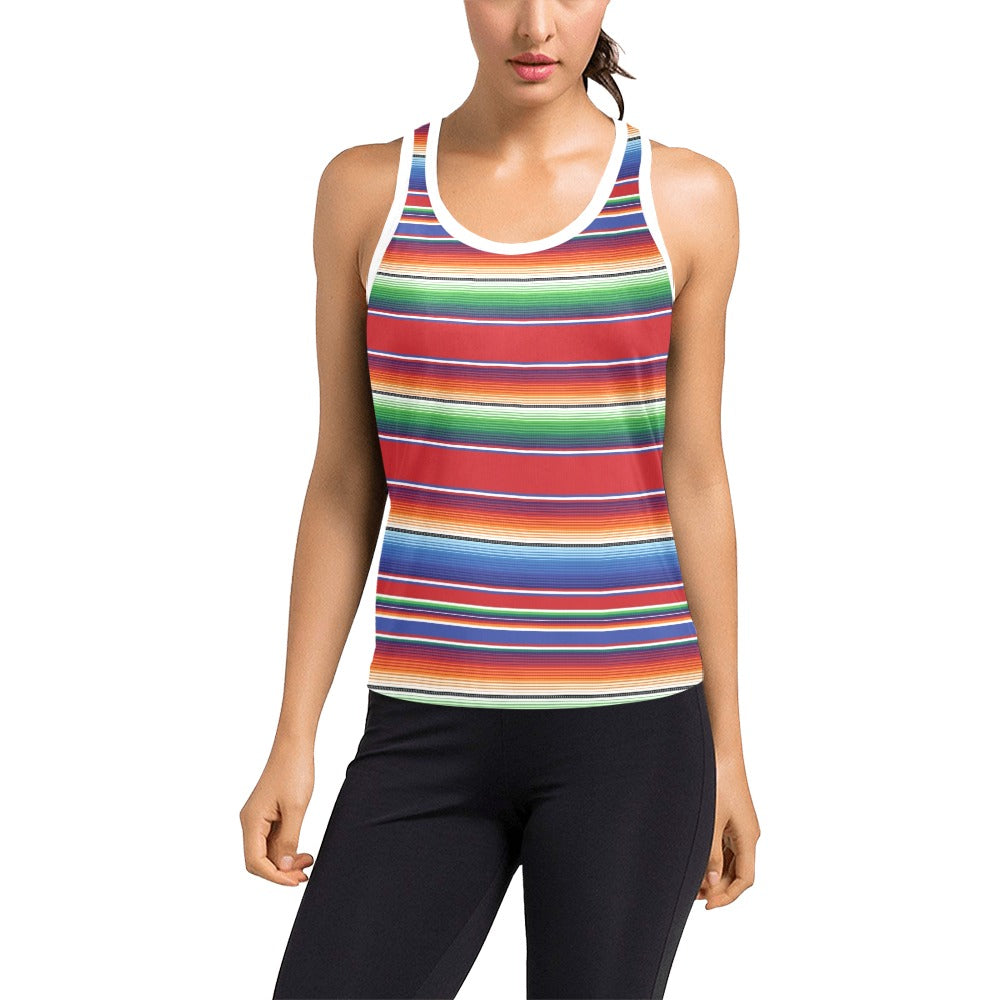 Serape Print Design LKS304 Women's Racerback Tank Top