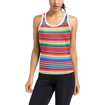 Serape Print Design LKS304 Women's Racerback Tank Top