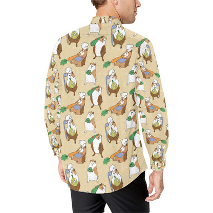 Guinea Pig Pattern Print Design 03 Men's Long Sleeve Shirt