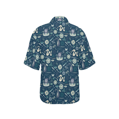 Vikings Print Design LKS305 Women's Hawaiian Shirt