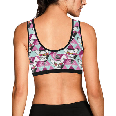 Chihuahua Cute Triangle Pattern Sports Bra