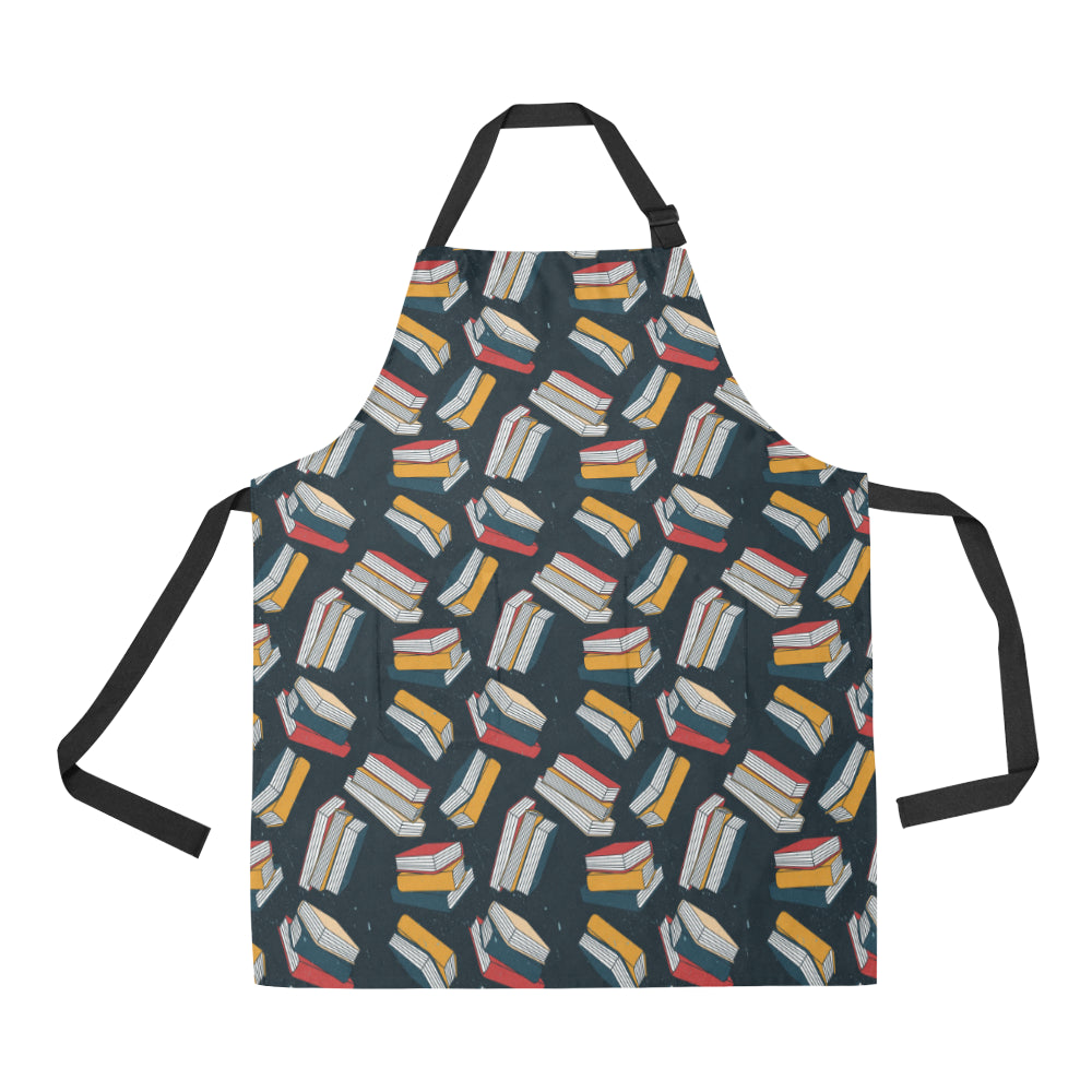 Book Pattern Print Design 07 Apron with Pocket