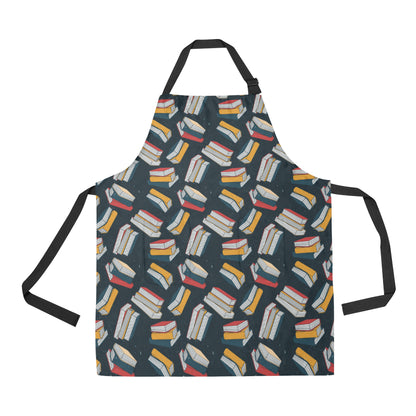 Book Pattern Print Design 07 Apron with Pocket