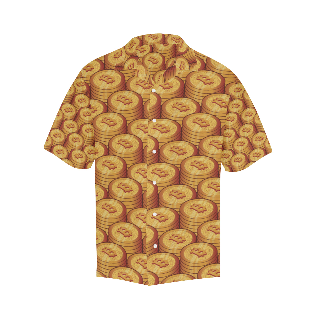 Bitcoin Pattern Print Design 02 Men's Hawaiian Shirt