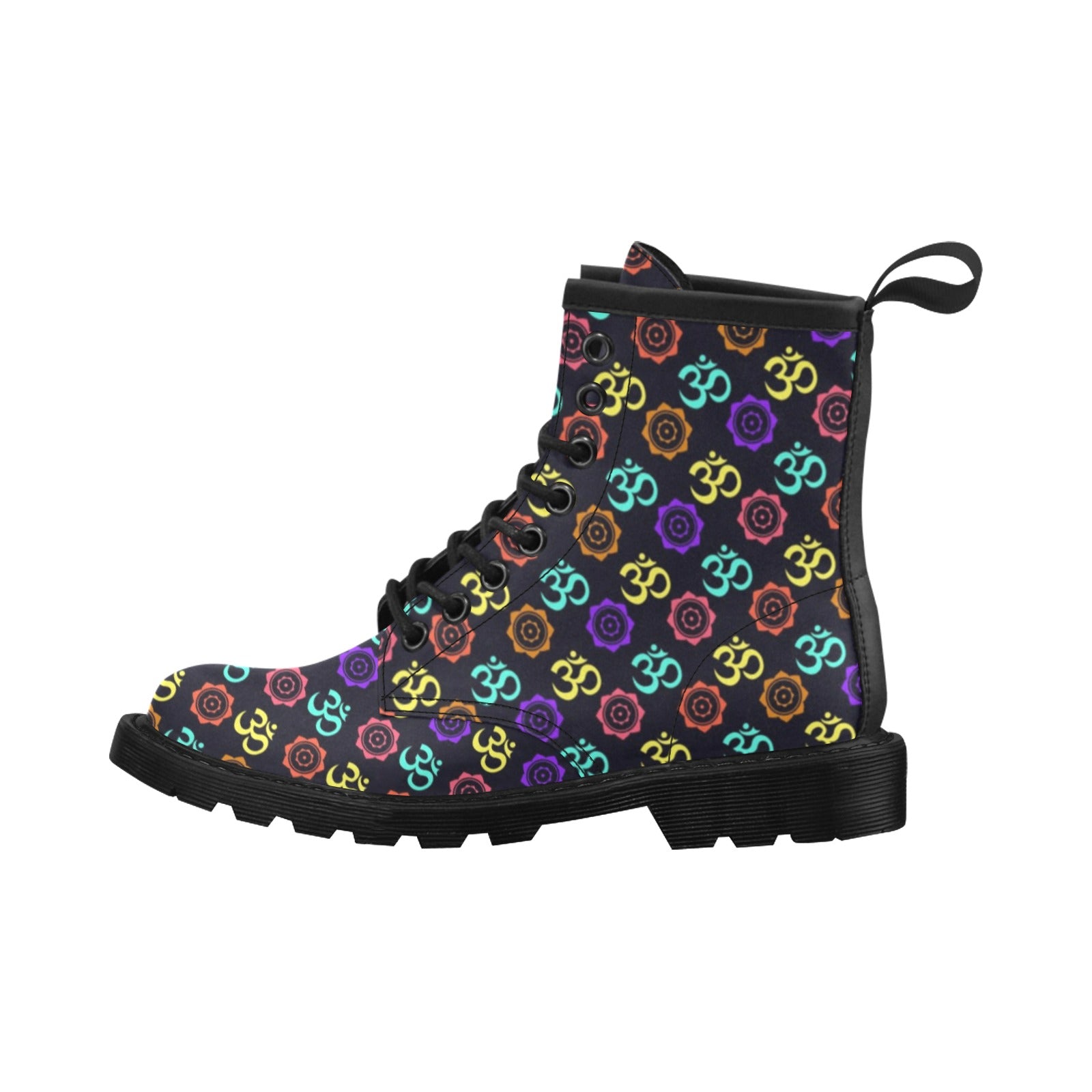 Chakra OM Print Pattern Women's Boots