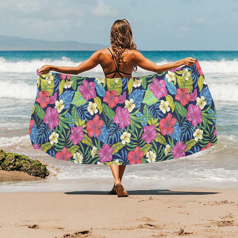 Hibiscus Print Design LKS3010 Beach Towel 32" x 71"