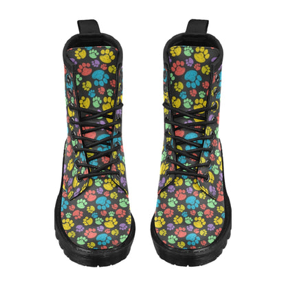 Paw Colorful Print Women's Boots
