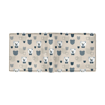 Bear Pattern Print Design 05 Men's ID Card Wallet