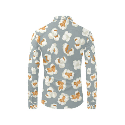 Popcorn Pattern Print Design A05 Men's Long Sleeve Shirt