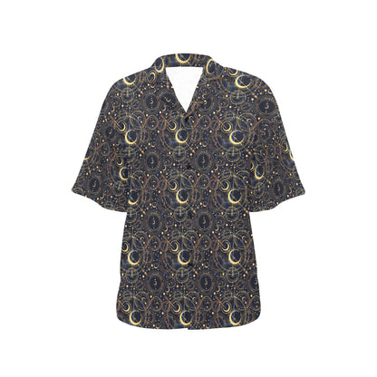 Celestial Pattern Print Design 04 Women's Hawaiian Shirt