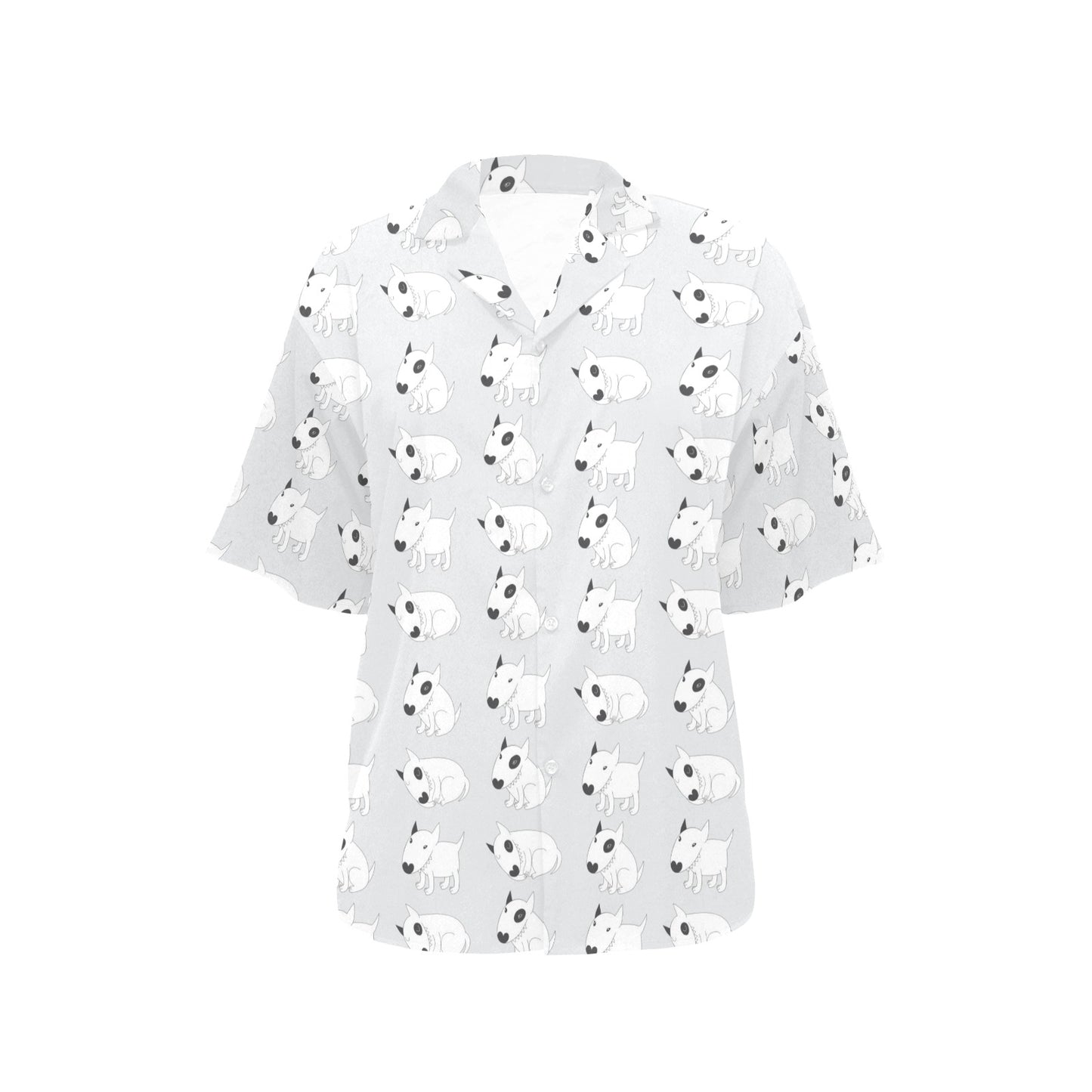 Bull Terrier hand draw Print Pattern Women's Hawaiian Shirt