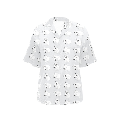 Bull Terrier hand draw Print Pattern Women's Hawaiian Shirt