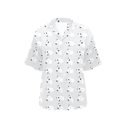 Bull Terrier hand draw Print Pattern Women's Hawaiian Shirt