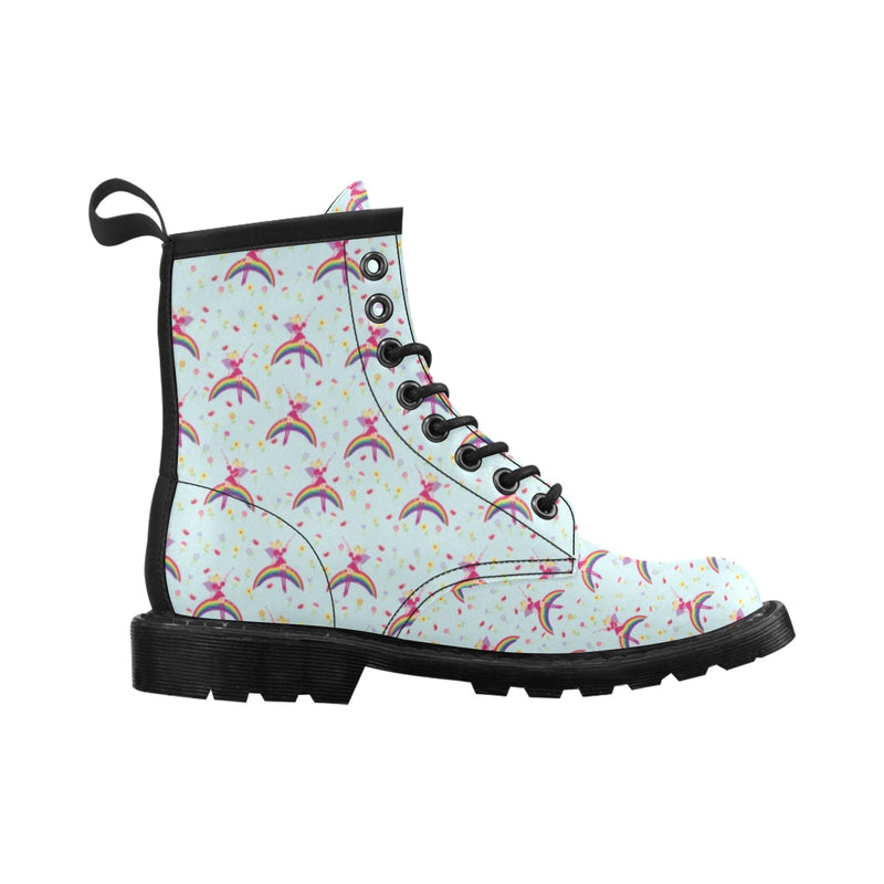 Fairy with Rainbow Print Pattern Women's Boots