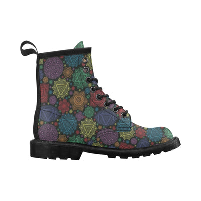 Chakra Mandala Print Pattern Women's Boots