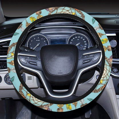 Blue Dream catcher Steering Wheel Cover with Elastic Edge