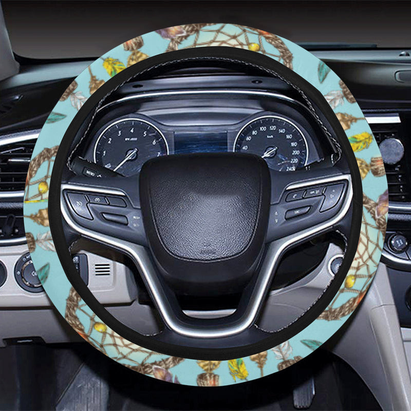 Blue Dream catcher Steering Wheel Cover with Elastic Edge