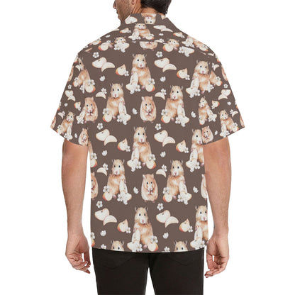 Hamster Pattern Print Design 03 Men's Hawaiian Shirt