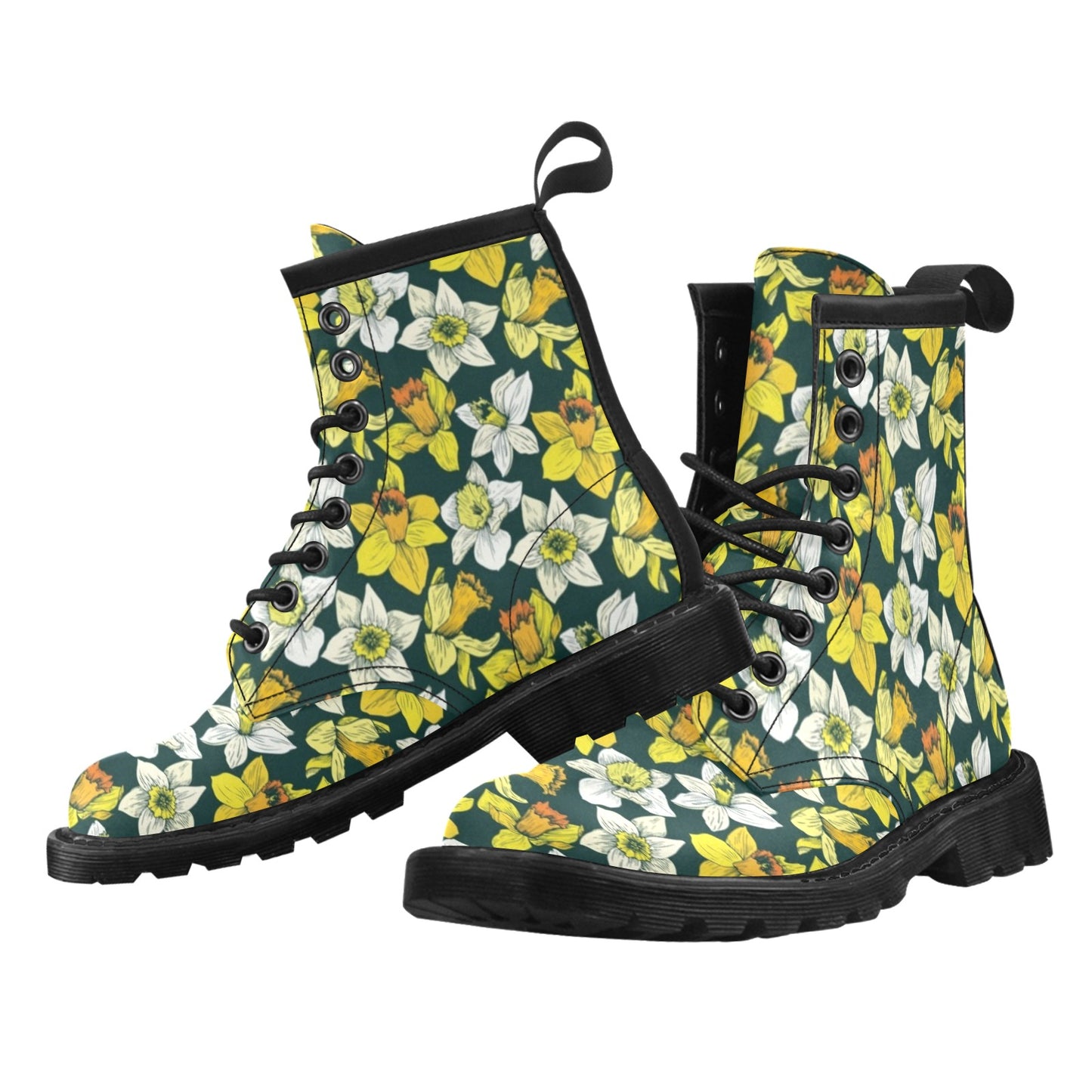 Daffodils Pattern Print Design DF02 Women's Boots