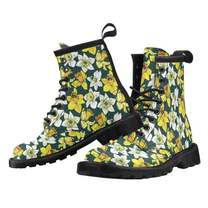 Daffodils Pattern Print Design DF02 Women's Boots