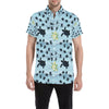 Sea Turtle Pattern Print Design T011 Men's Short Sleeve Button Up Shirt