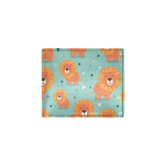 Lion Baby Pattern Print Design 03 Men's ID Card Wallet