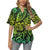 Paisley Green Design Print Women's Hawaiian Shirt
