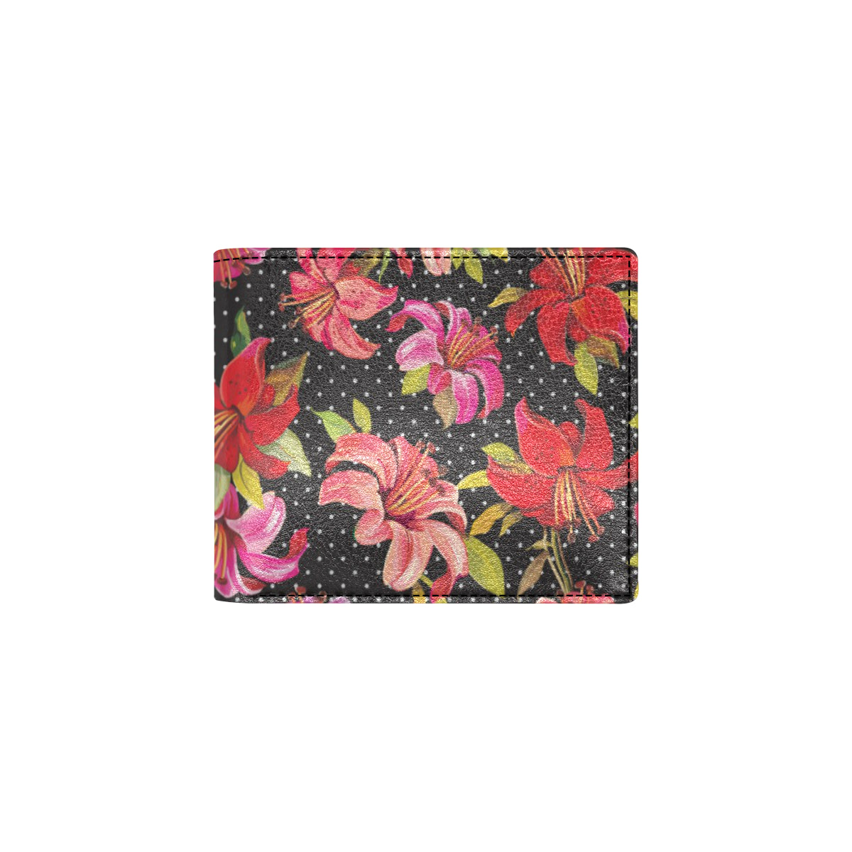 Lily Pattern Print Design LY012 Men's ID Card Wallet