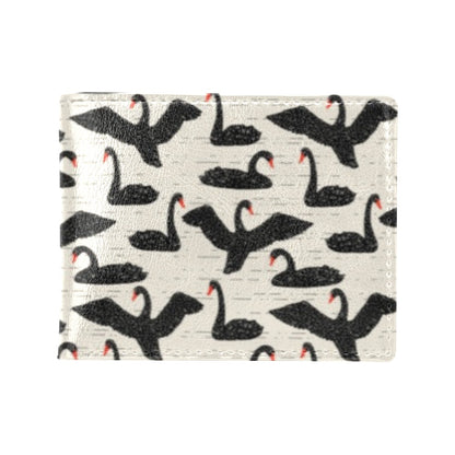 Swan Print Design LKS402 Men's ID Card Wallet