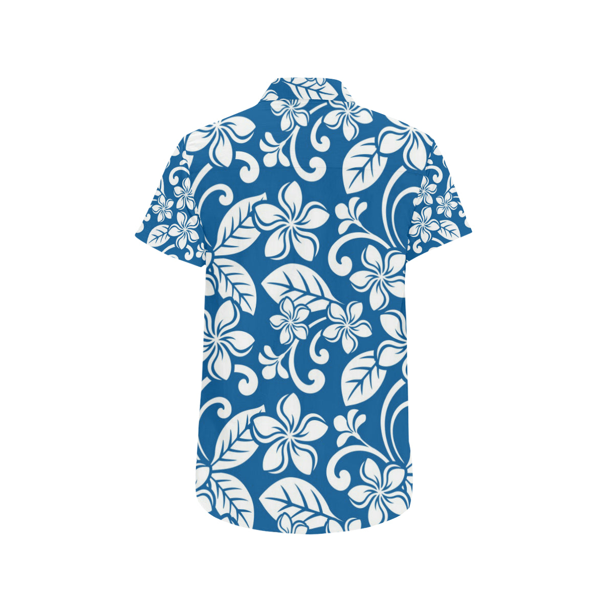 Plumeria Pattern Print Design PM013 Men's Short Sleeve Button Up Shirt