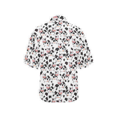 Cow Pattern Print Design 02 Women's Hawaiian Shirt