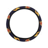 Heliconia Pattern Print Design HL06 Steering Wheel Cover with Elastic Edge