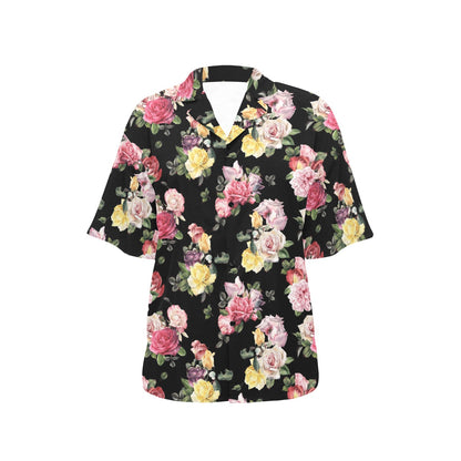 Rose Pattern Print Design RO010 Women's Hawaiian Shirt