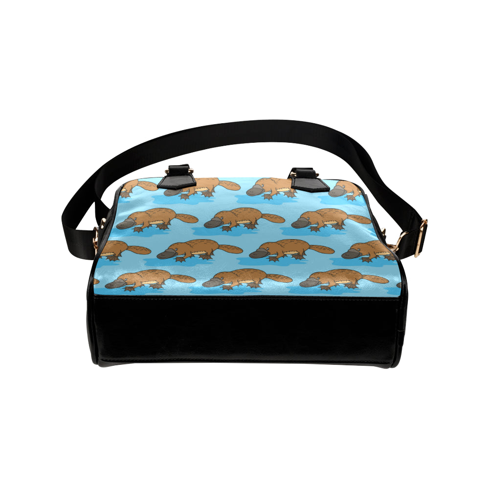Platypus Pattern Print Design A02 Shoulder Handbag