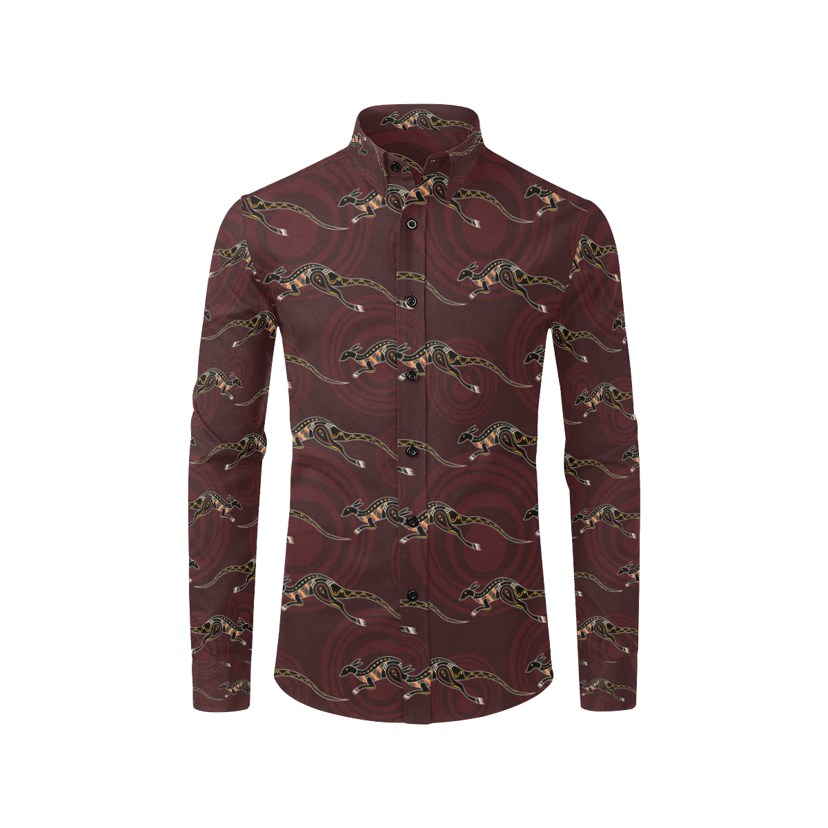 Kangaroos Pattern Print Design 05 Men's Long Sleeve Shirt