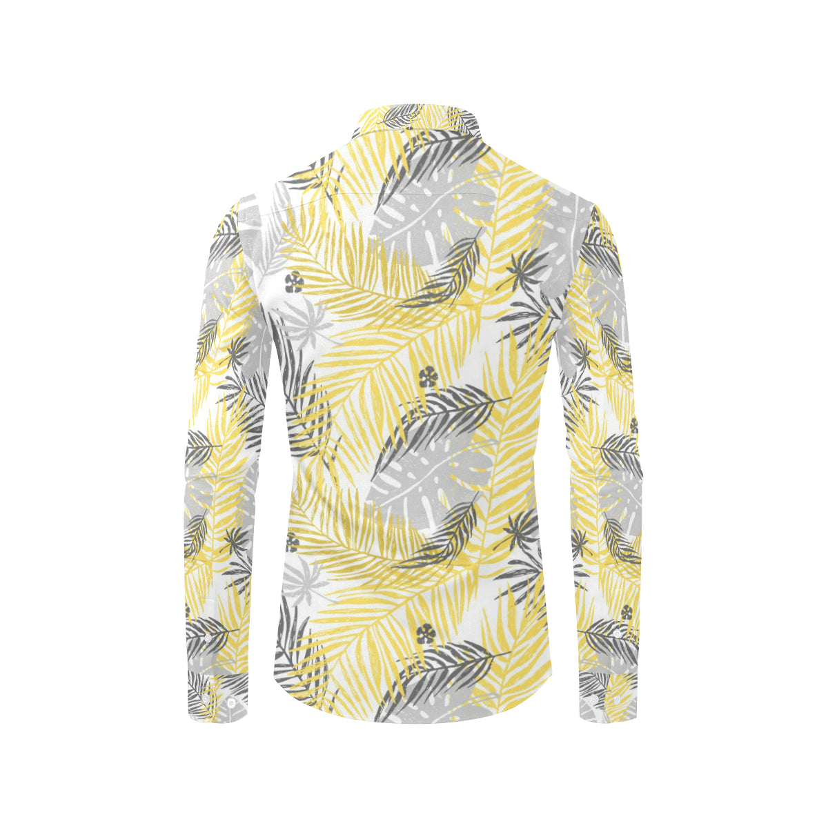 Palm Leaves Pattern Print Design PL012 Men's Long Sleeve Shirt