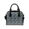 Dachshund Pattern Print Design 012 Shoulder Handbag