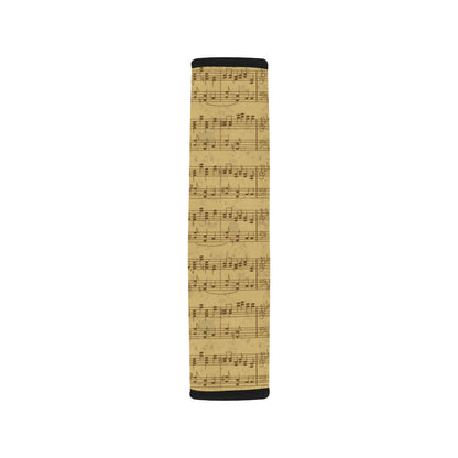 Music Note Vintage Themed Print Car Seat Belt Cover