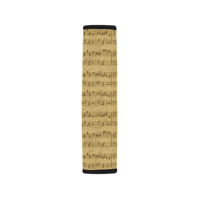 Music Note Vintage Themed Print Car Seat Belt Cover