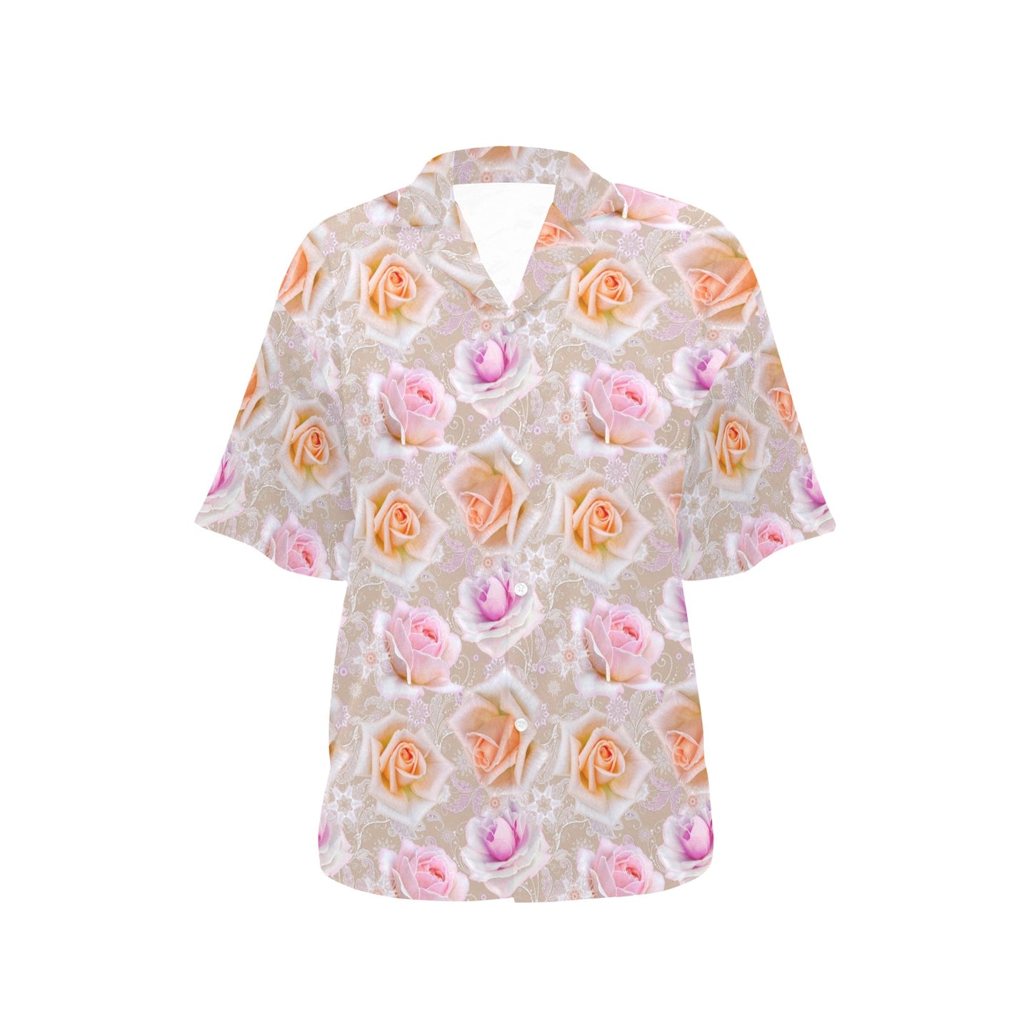 Rose Pattern Print Design RO011 Women's Hawaiian Shirt