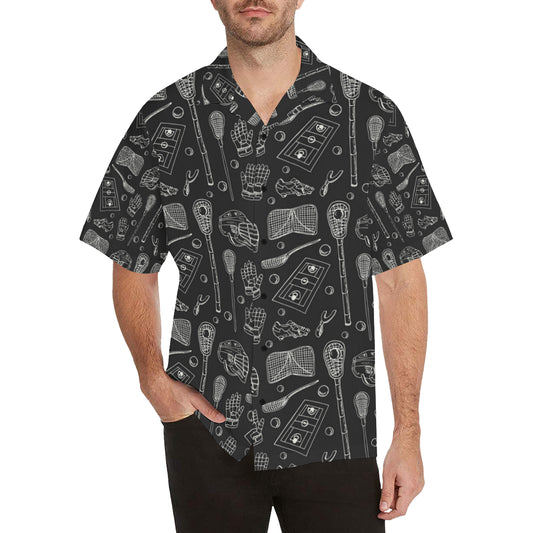 Lacrosse Pattern Print Design 01 Men's Hawaiian Shirt